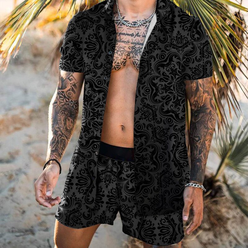 Hawaii Trend Floral Shirt Beach Shorts