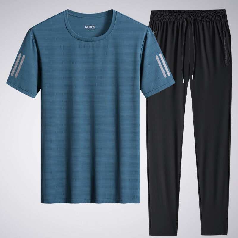 Men's T-shirts+Track Pants 2 Piece Set