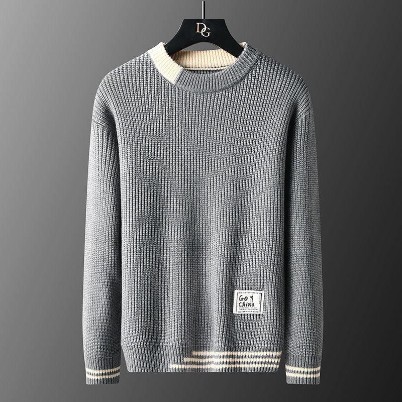 Cotton Crew Neck Pullover Sweater