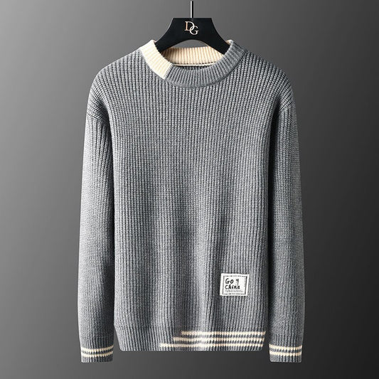 Cotton Crew Neck Pullover Sweater