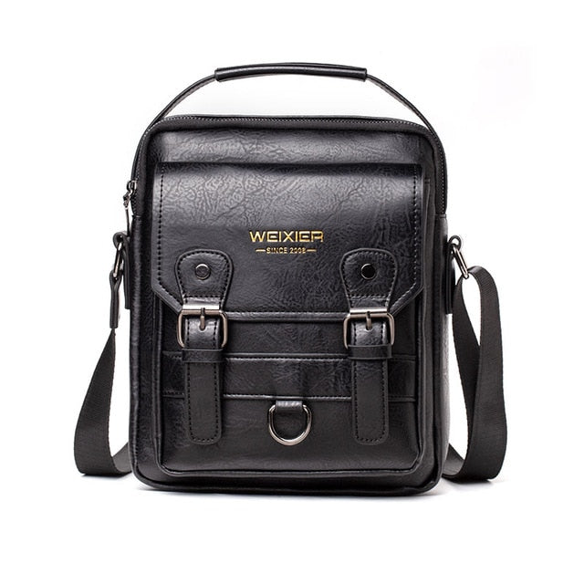 New Man's Crossbody Shoulder Bag Multi-function Men Handbags Large Capacity Split Leather Bag For Man Messenger Bags Tote Bag