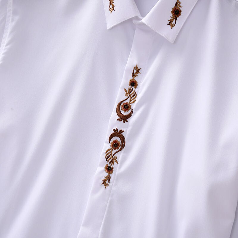 Embroidered Long Sleeve Shirt