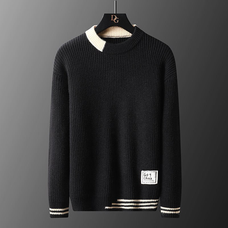Cotton Crew Neck Pullover Sweater