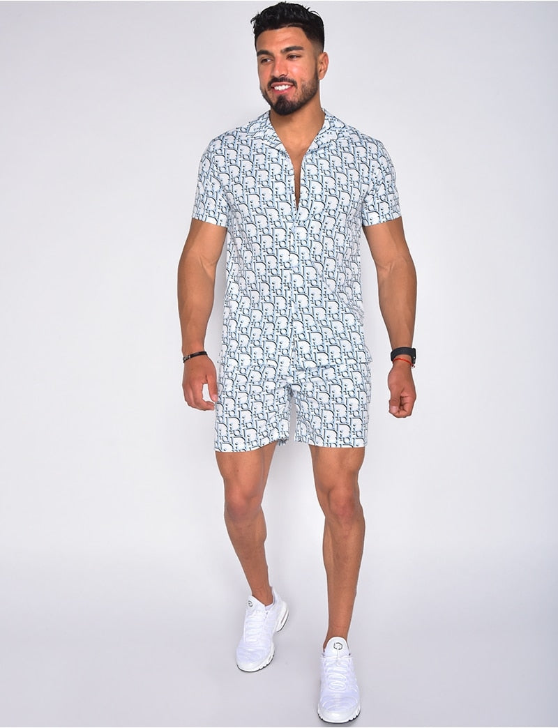 Hawaii Trend Floral Shirt Beach Shorts