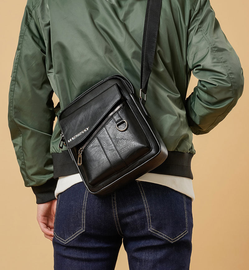 Men's Shoulder Bags men Crossbody Bag Quality PU Bags Men Handbags Capacity Soft PU Leather Bag For Man Messenger Bags Tote Bags