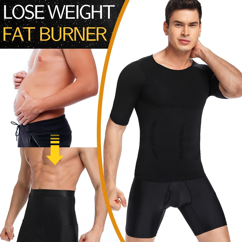 Men Body Shapers Tummy Control Shorts High Waist Slimming Underwear Seamless Belly Girdle Boxer Briefs Weight Loss Short Pants