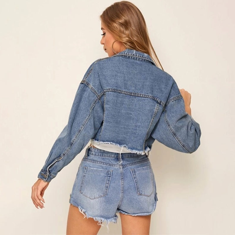 NEDEINS Single Breasted Denim Jacket