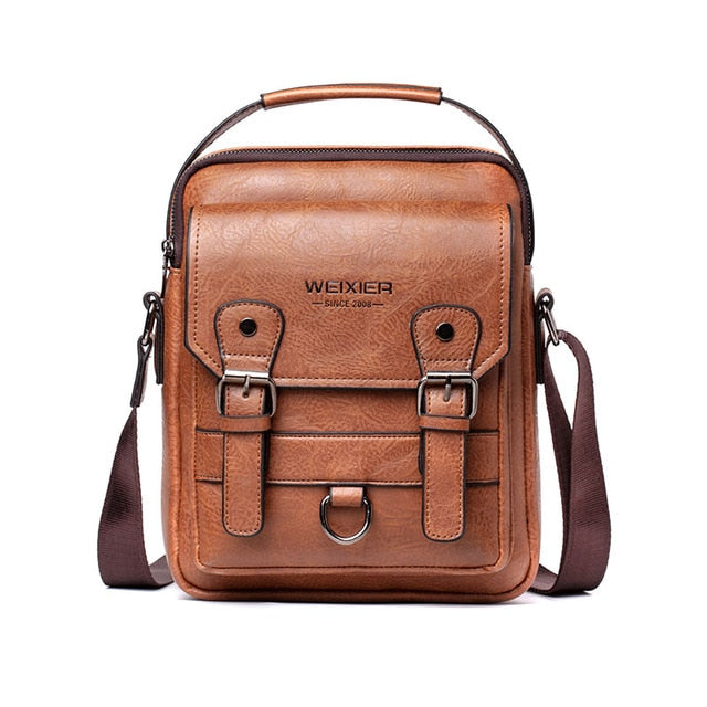 New Man's Crossbody Shoulder Bag Multi-function Men Handbags Large Capacity Split Leather Bag For Man Messenger Bags Tote Bag