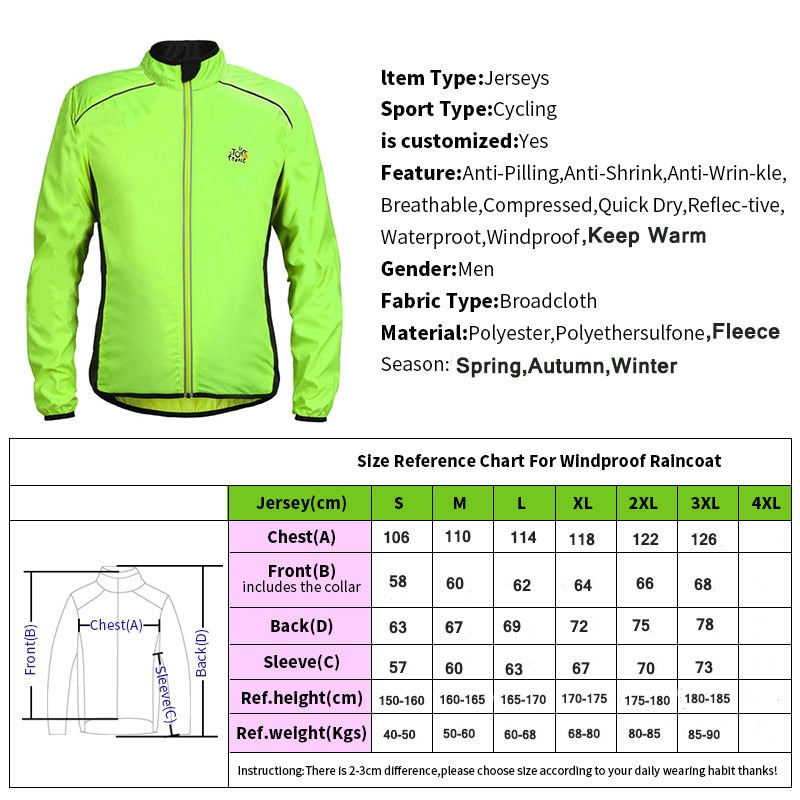 Cycle-Diaries Winter Fleece Thermal Cycling Jacket Coat Windproof Bicycle Clothing Outdoors Sport Cycling Camping Hiking Jacket