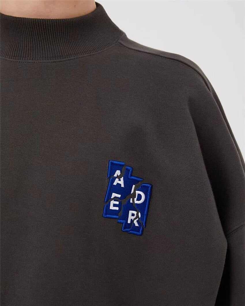 Letter Split Embroidered ADER ERROR Sweatshirts Men Women Crewneck 6th Anniversary Adererror Hoodie