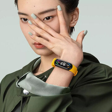 [Global Version]Xiaomi Mi Band 6 1.56 Inch 326 PPI AMOLED Retina Screen Wristband Heart Rate Blood Oxygen Monitor 130+ Watch Faces 30 Sports Modes 5ATM Waterproof BT5.0 Smart Watch