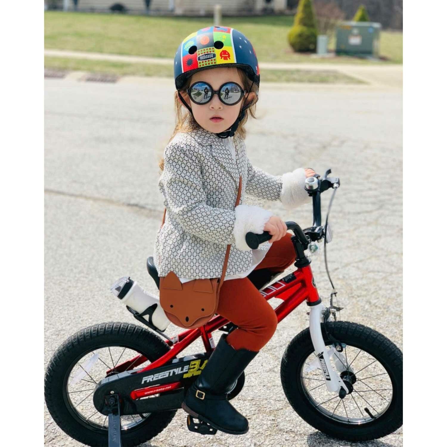 [EU Direct] RoyalBaby Freestyle Kids Bike 14 Inch Children's Bicycle BMX Stabilisers Balance Bike Boys Girls Gifts