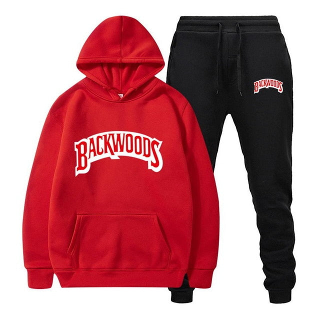 Backwoods Men's Fleece Hoodie Tracksuit Set