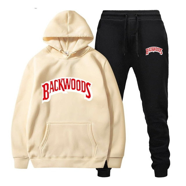 Backwoods Men's Fleece Hoodie Tracksuit Set