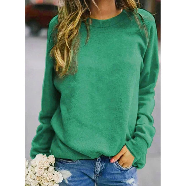 Stars Print Sweatshirts Women Long Sleeve Top Autumn New O-neck Sweatshirt Casual Female Loose Hoodies Datura Letter Pullover