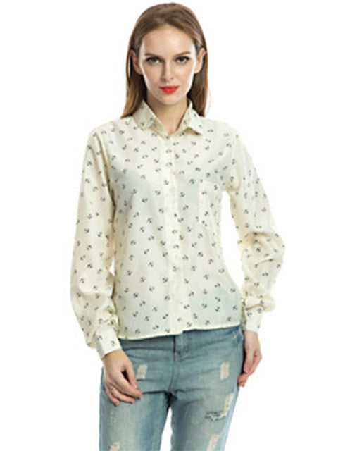 Women's Casual Fashion Shirt Black and White