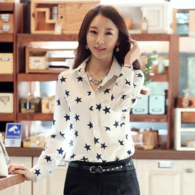 Women's Casual Fashion Shirt Black and White