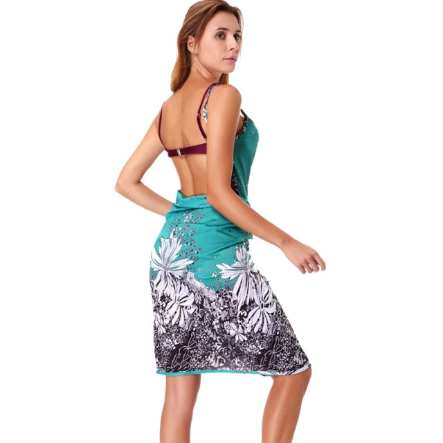 Women's Beach Dress Wrap Skirt Bikini Cover-up Shawl Wrap Skirt Plus Size Long Beach Wrap Vacation Dress 6 Color