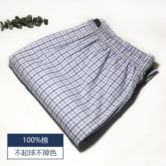 Summer 100% cotton sleep bottoms mens simple sleepwear pants for male hot sale casual plaid mens pants home trousers