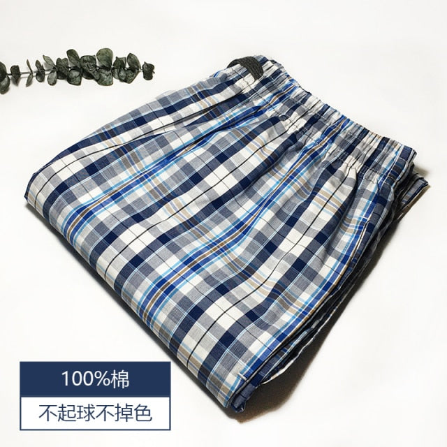 Summer 100% cotton sleep bottoms mens simple sleepwear pants for male hot sale casual plaid mens pants home trousers