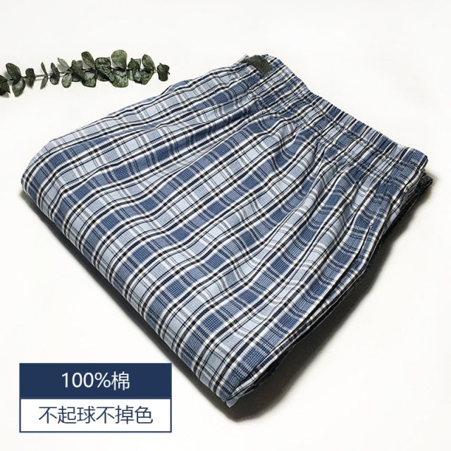 Summer 100% cotton sleep bottoms mens simple sleepwear pants for male hot sale casual plaid mens pants home trousers