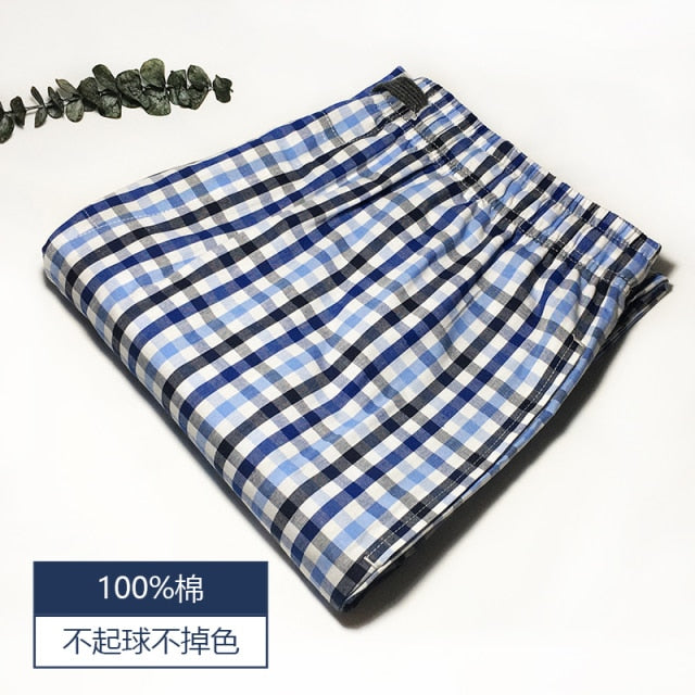 Summer 100% cotton sleep bottoms mens simple sleepwear pants for male hot sale casual plaid mens pants home trousers