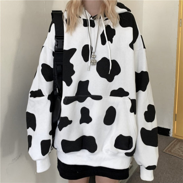 Hoodies Women Fashion Splice Dinosaur Print Sweatshirt Tops Casual Long Sleeve kawaii Clothes ropa mujer толстовка женская топ