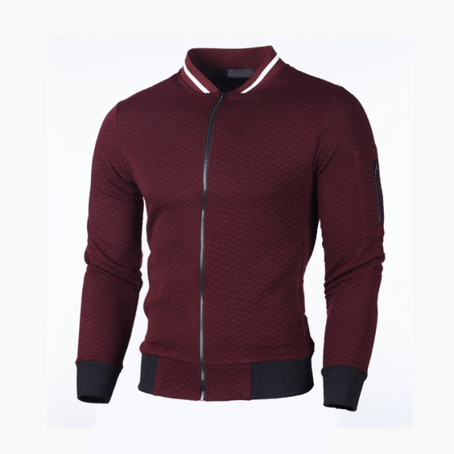 MRMT 2021 Brand New Men's Plaid Sweatshirts Zipper Men Sweatshirts Stand Collar for Male Casual Man Zipper Sweatshirt Clothing
