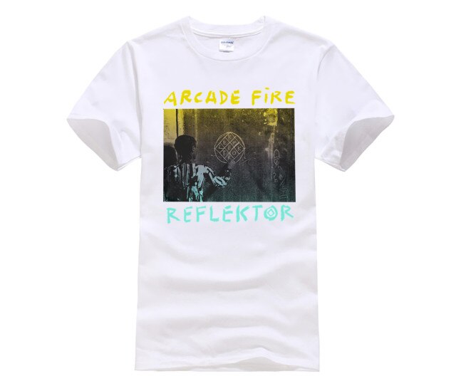 New Summer Men's Casual Print T-Shirt Fashion Official Hombre Arcade Fire Reflector Camiseta Funeral The Suburbs