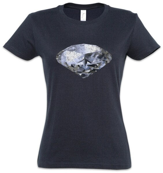 Diamond II Women T-Shirt Crystal Optical Reflector Mirror Diamonds Jewel Jewels