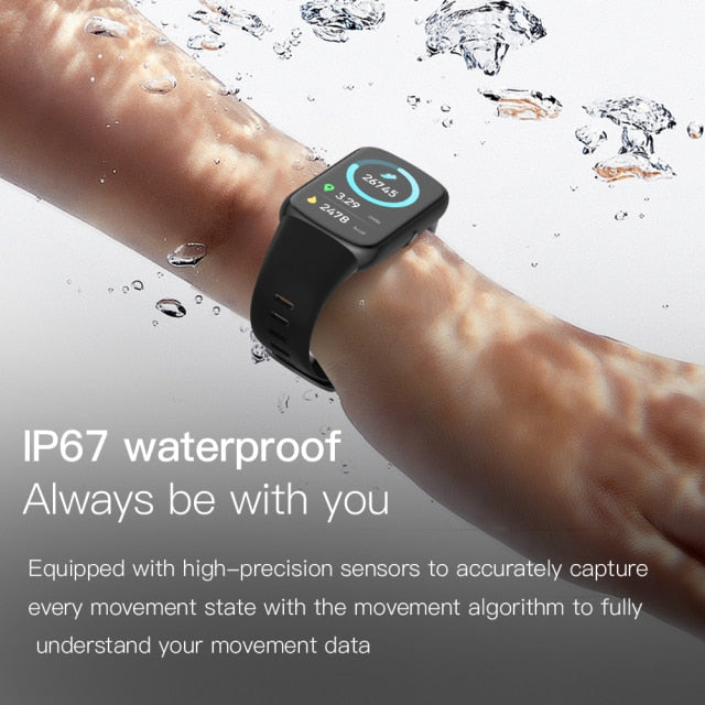 Full screen IP67 waterproof 24-hour heart rate Smartwatch
