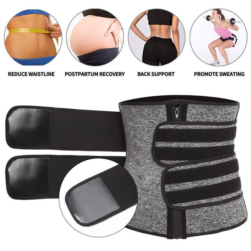 US Stock, Waist Trainer Body Shaper Women Fitness Slimming Sheath Tummy Trimmer Belts Gym Outdoor Reducing Shapewear Belly Shapers Sweat Sauna Corset