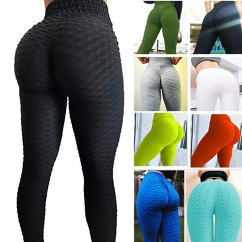 Wholesale High Waist Leggins Sexy Hip Push Up Leggings Workout Clothing Solid Breathable Classic Long Trousers Fitness Tights 2021