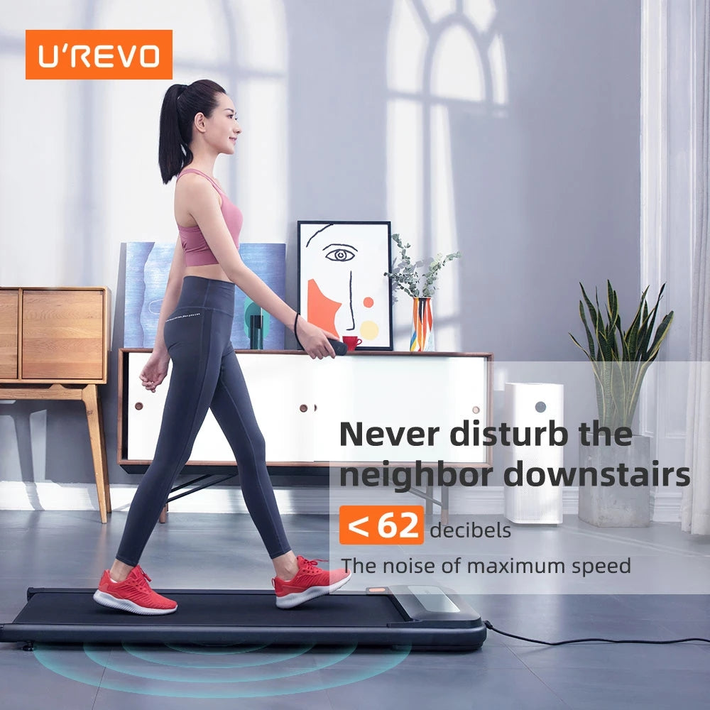 U&#039;REVO Walking Treadmill U1 Fitness Anti-slip Noise Reduction Slim Design 6km/h LED HD Display Aerobic Sport Gym Equipment