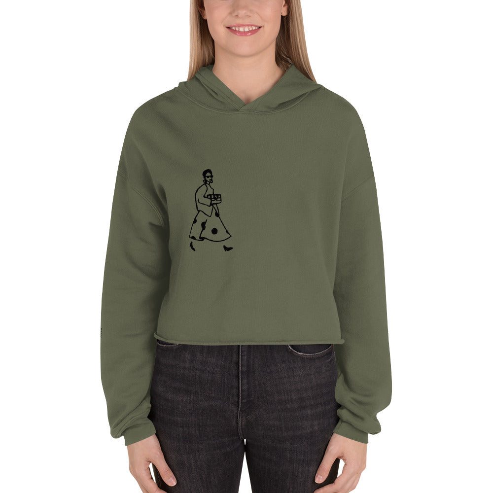 Ladies Fashion Icon Crop Hoodie